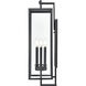 Lamont 3 Light 28.5 inch Textured Black Outdoor Wall Sconce